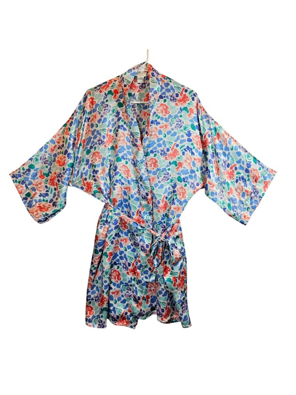 Nordstrom Lingerie Floral Robe Belt Womens 18 floral multicolor tie pocket satin